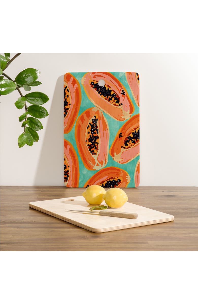 Deny Designs 83 Oranges Big Papaya Cutting Board, Alternate, color, Multi