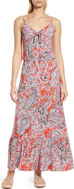 Loveappella Tie Front Maxi Sundress