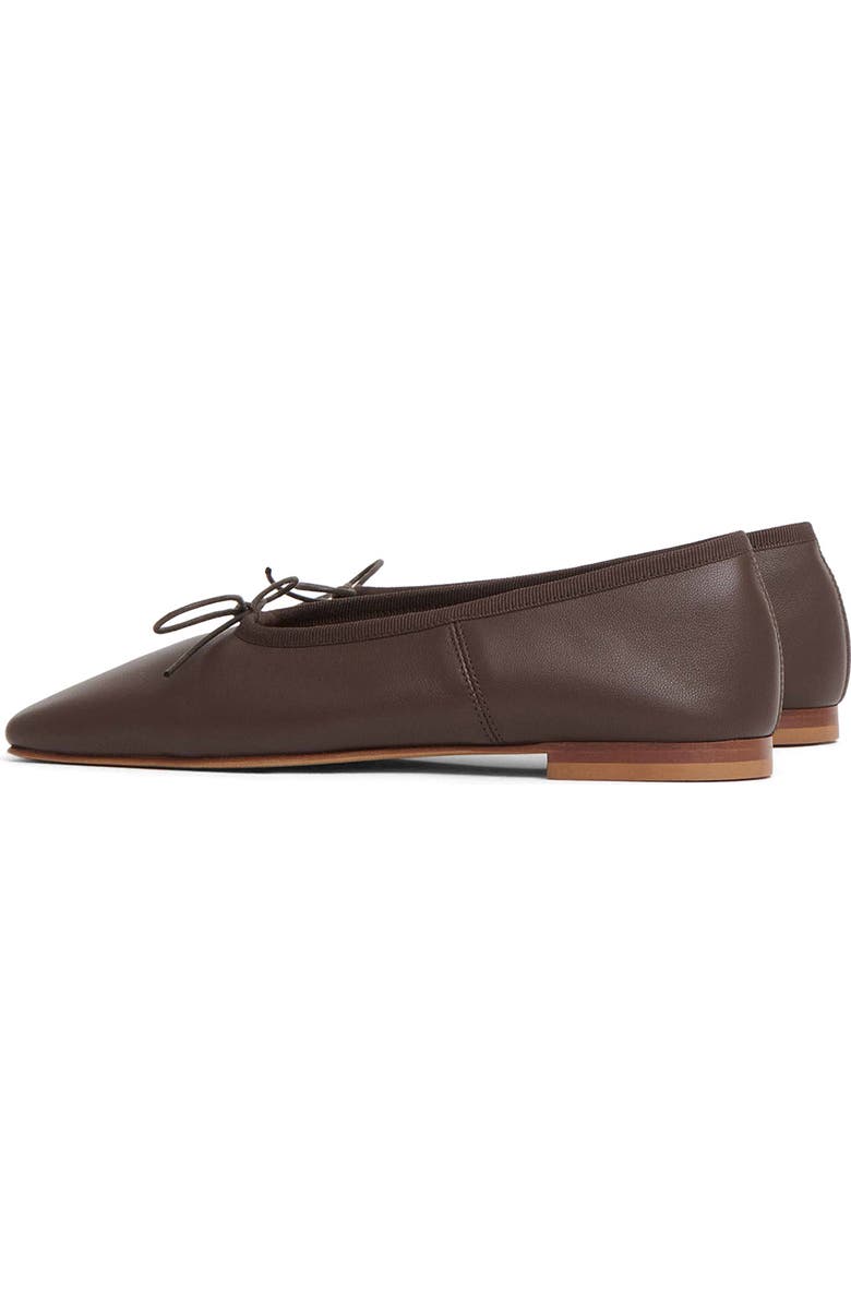 Mansur Gavriel Square Toe Ballerina Flat, Alternate, color, Chocolate