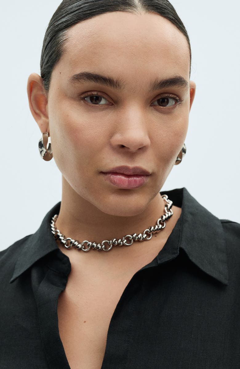 MANGO Regular Fit Linen Button-Up Shirt, Alternate, color, 