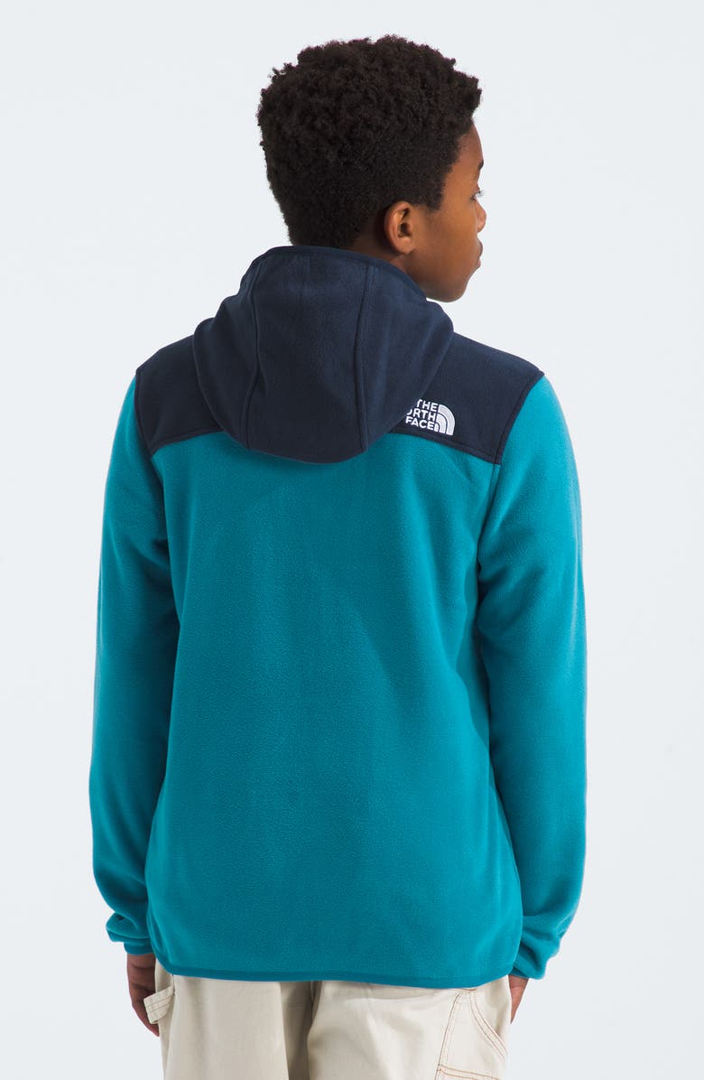 The North Face Kids' Glacier Polar Fleece Zip-Up Hoodie, Alternate, color, Dusk Blue/ Summit Navy
