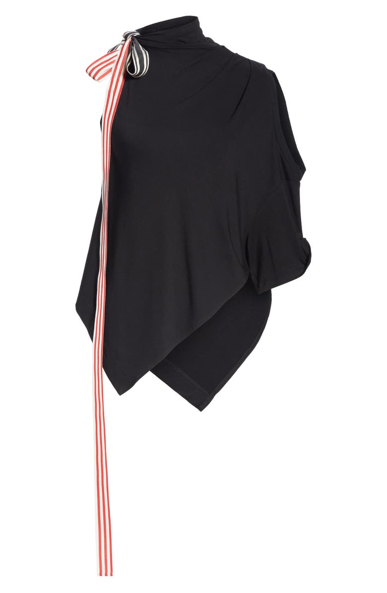 MONSE One-Shoulder Handkerchief Hem Knit Top, Alternate, color,