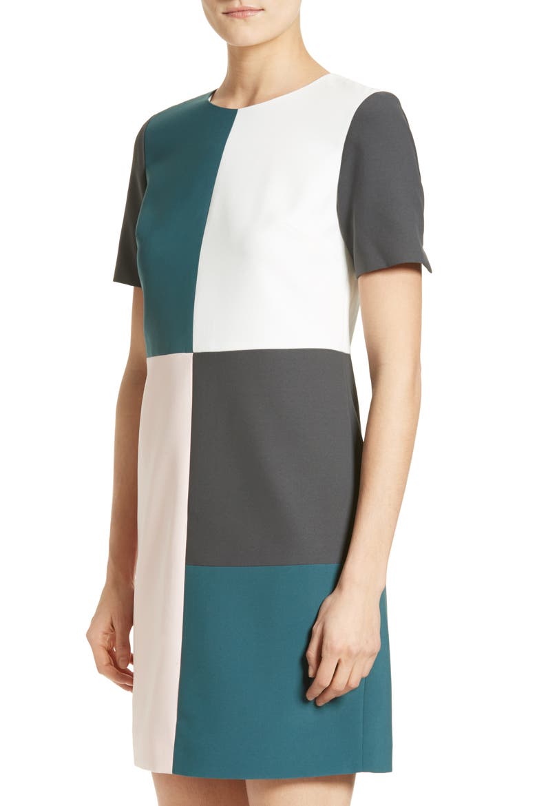 Ardell Colorblock Dress, Alternate, color, TEAL