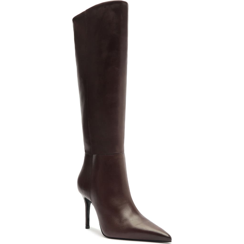 Schutz Mikki Up Knee High Boot In Animal Print