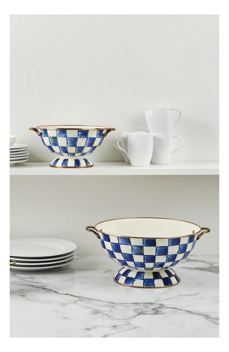 MACKENZIE CHILDS Royal Check Enameled Steel Almost Everything Bowl, Alternate, color, 