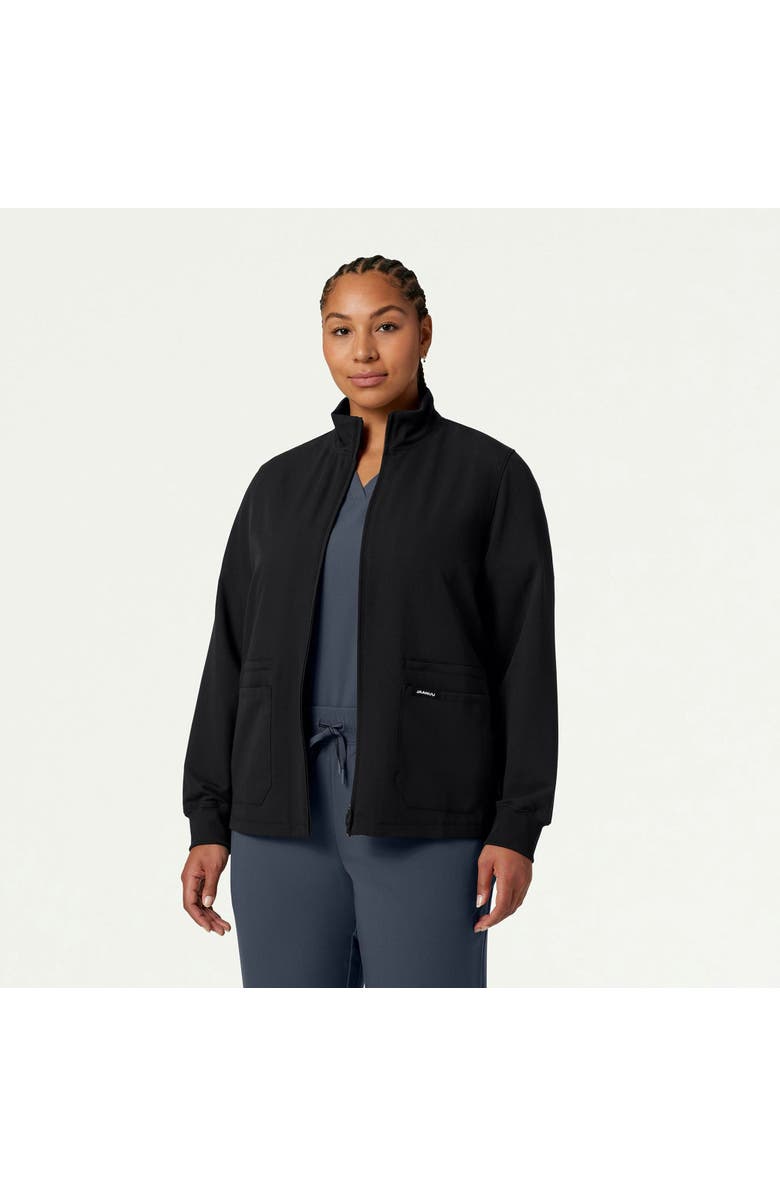 JAANUU Ceri Women's 6-Pocket Classic Scrub Jacket, Alternate, color, Black