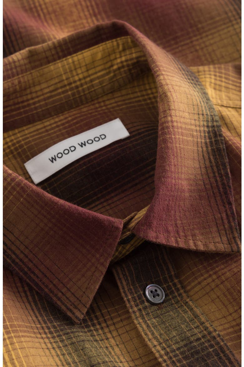 Avenir Gradient Plaid Flannel Button-Up Shirt, Alternate, color, 2005 BROWN CHECK