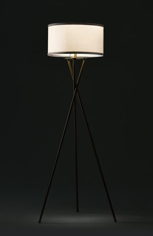 Brightech Jaxon 60' Smart Home Compatible Led Twisted Tripod Floor Lamp In Antique Brass