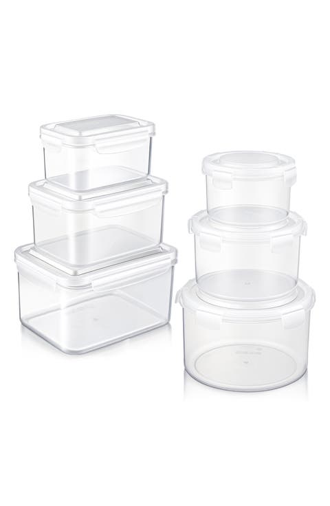 Set of 6 Airtight Food Storage Containers