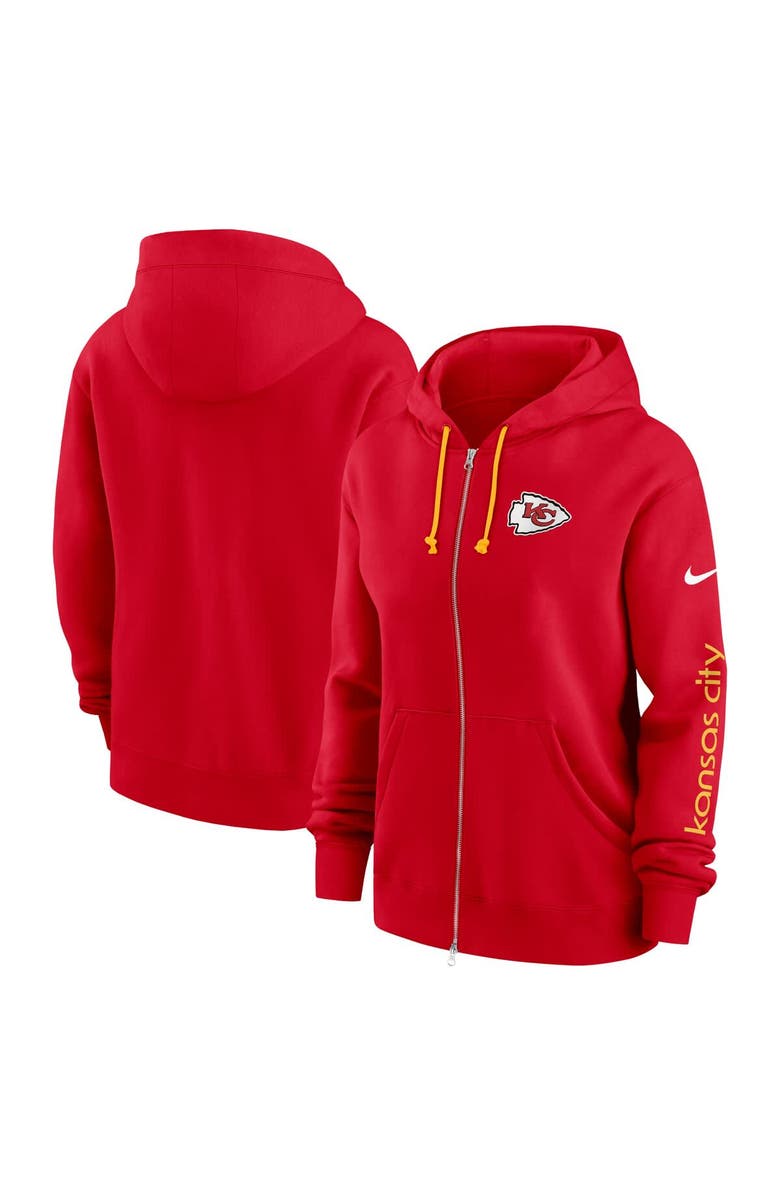 Nike Women's Nike Red Kansas City Chiefs Phoenix Hoodie Full-Zip Sweatshirt, Alternate, color, 