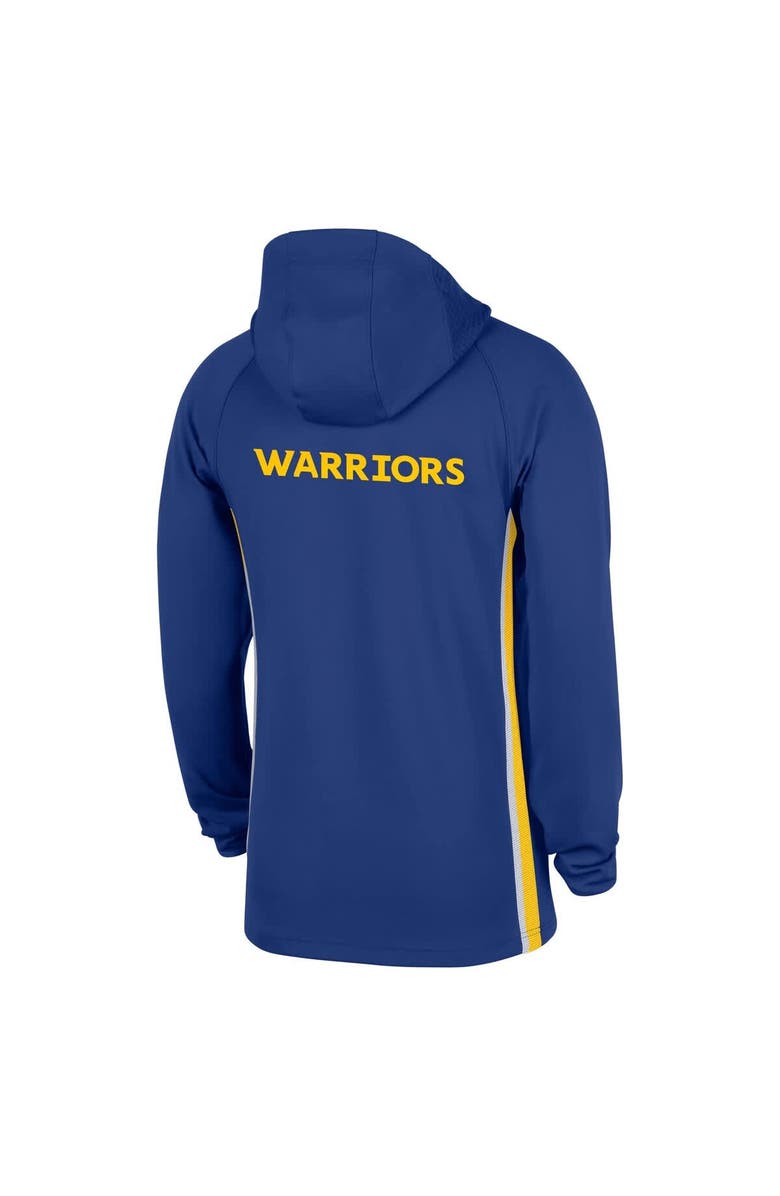 Nike Men's Nike  Blue Golden State Warriors Authentic On Court Zone Quarter-Zip Dri-FIT Hoodie Jacket, Alternate, color, Blue