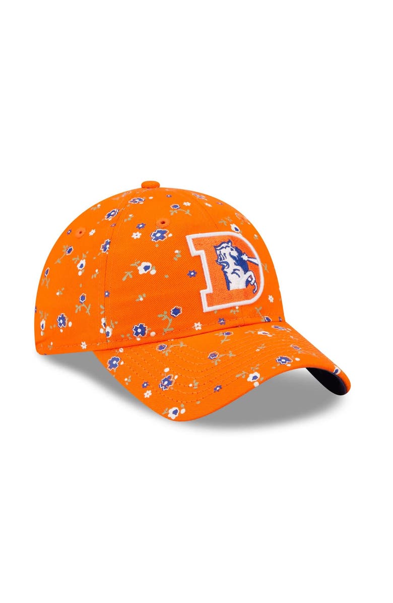 New Era Women's New Era Orange Denver Broncos  Floral 9TWENTY Adjustable Hat, Alternate, color, 