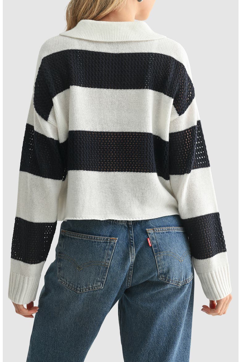 Rugby Sweater, Alternate, color, IVORY NAVY