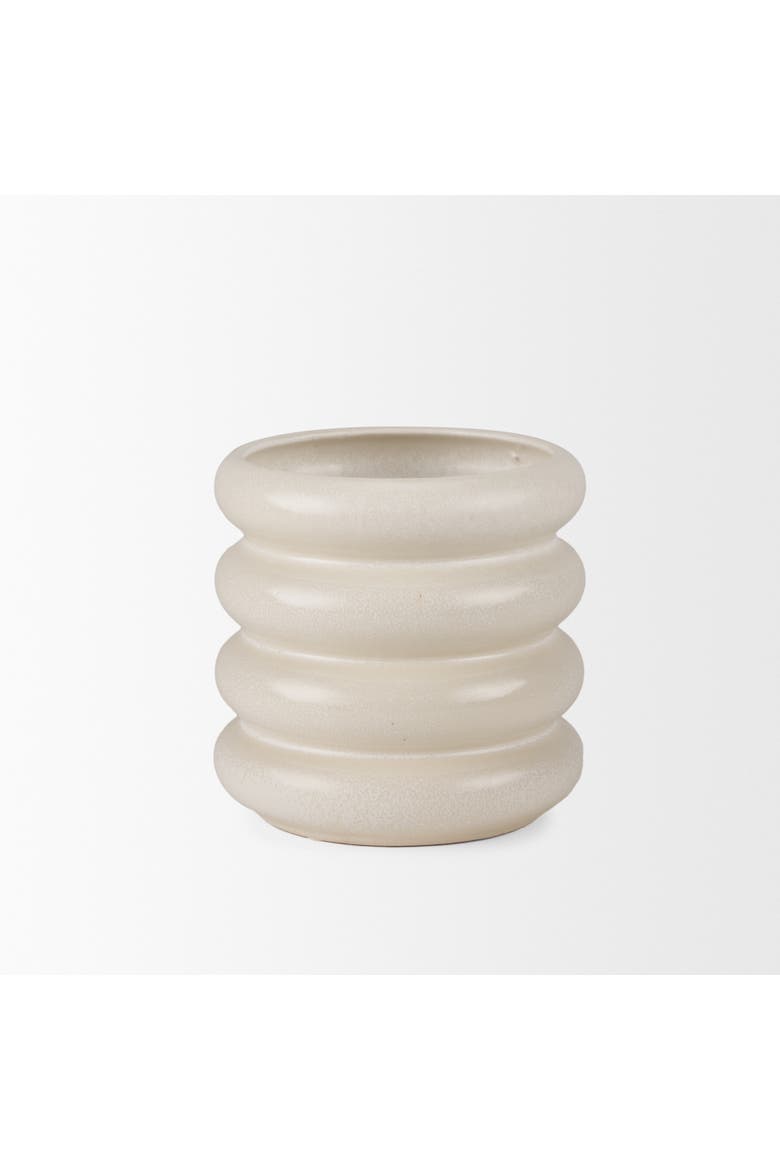 Twyla Glazed Ring Pot, Alternate, color, Cream