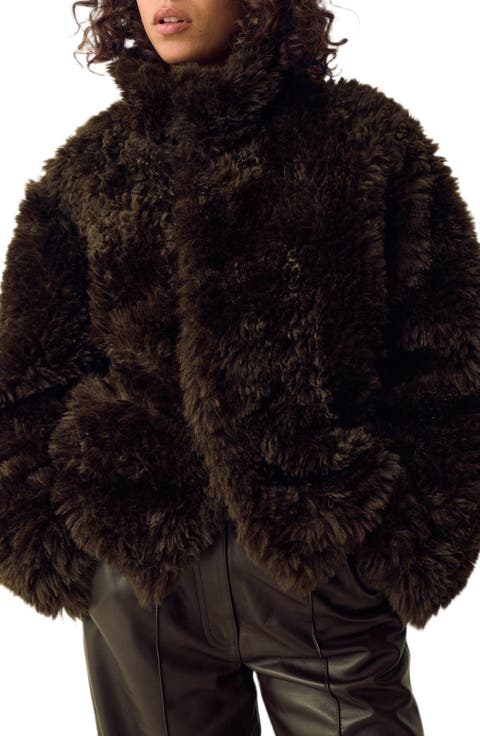 Reversible Faux Fur Bomber Jacket