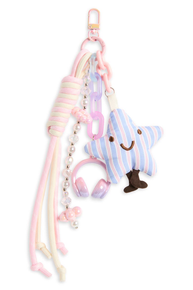 Kids' Puffy Star Bag Charm, Main, color, PINK