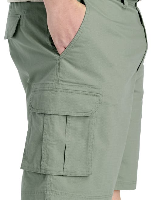 True Nation By Dxl Big & Tall Stretch Ripstop Cargo Shorts In Olive