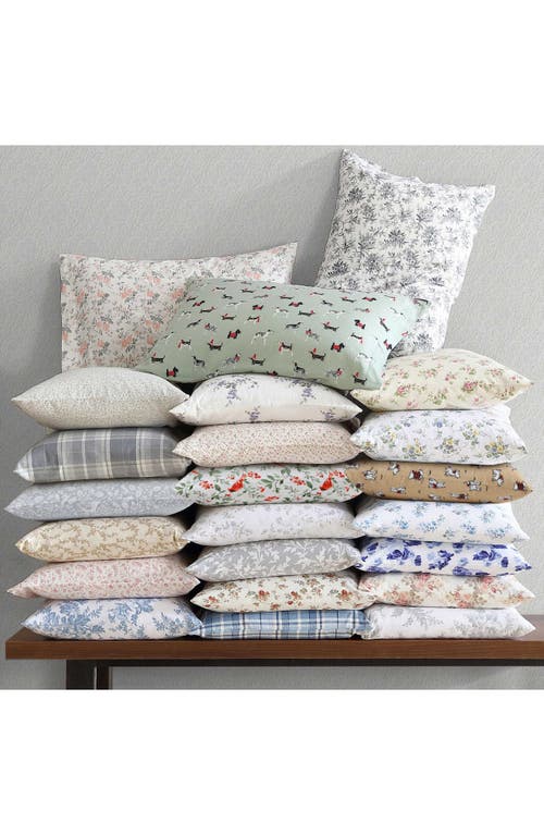 Laura Ashley Deer Dance Cotton Flannel Sheet Set In Grey