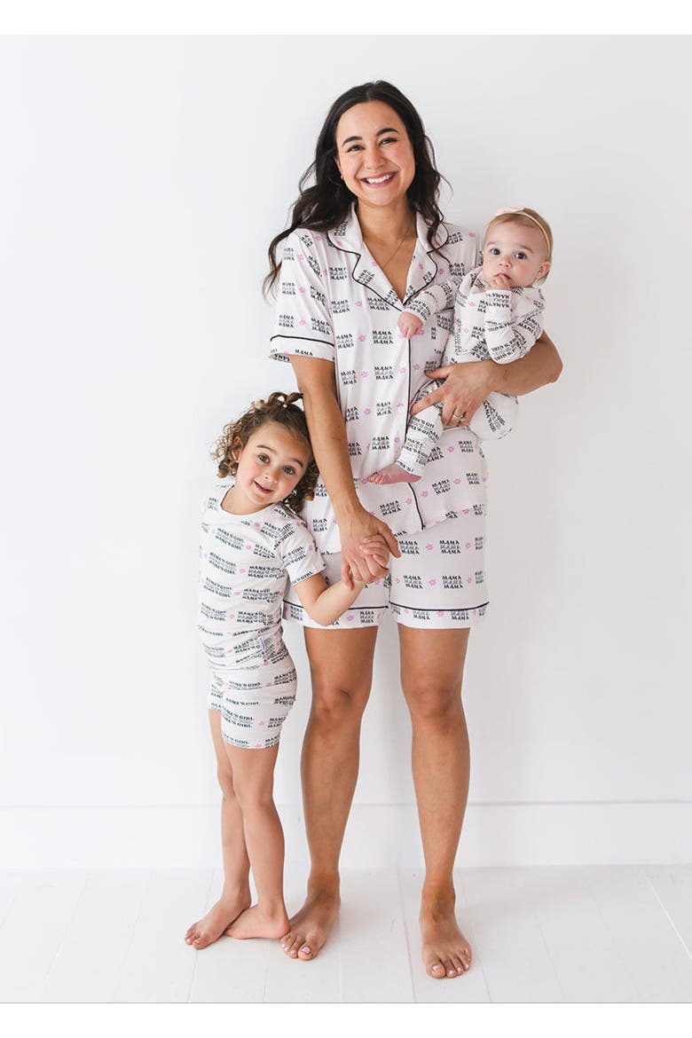 Women's Notch Collar Pajama Set | Mama, Alternate, color, Beige
