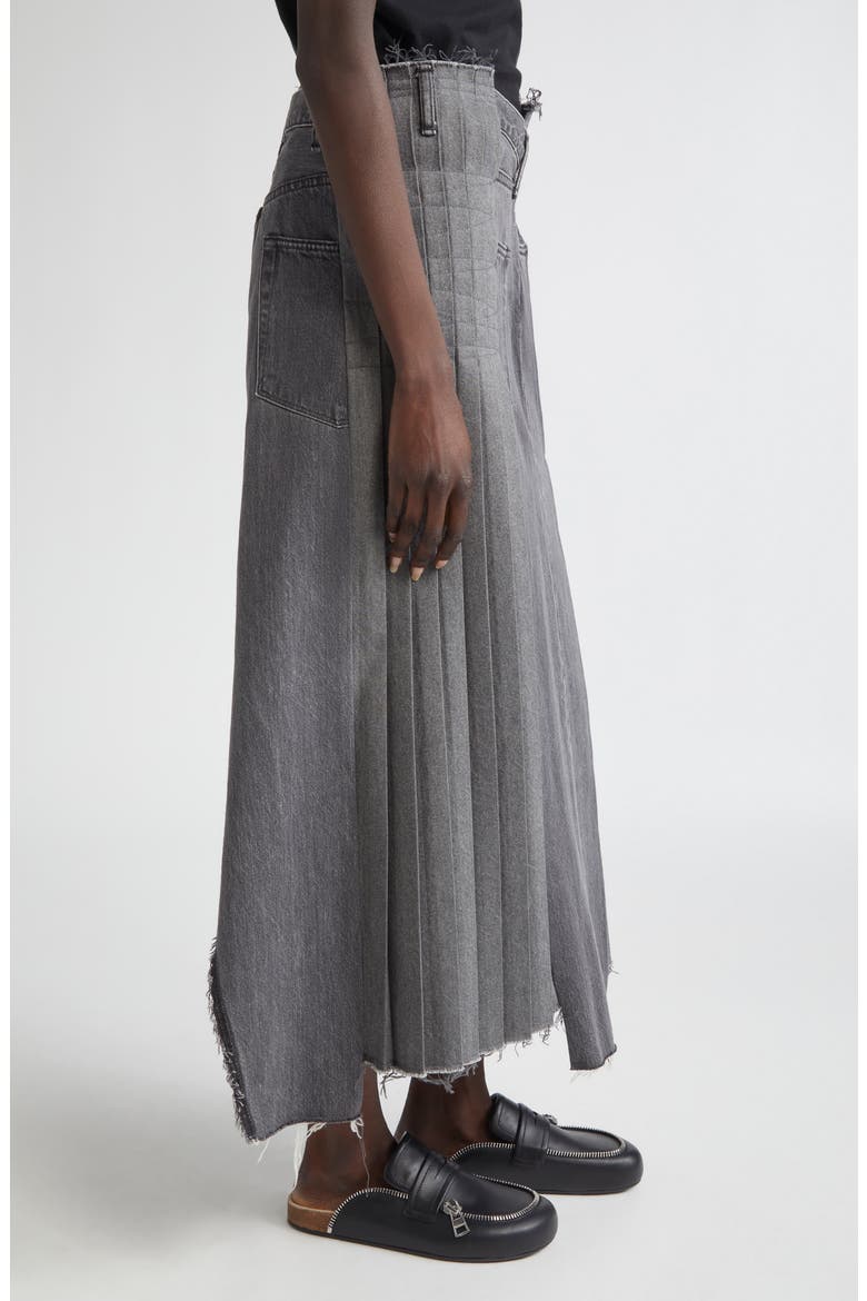 Remake Denim Mark VI Maxi Skirt, Alternate, color, BLACK ASSORT