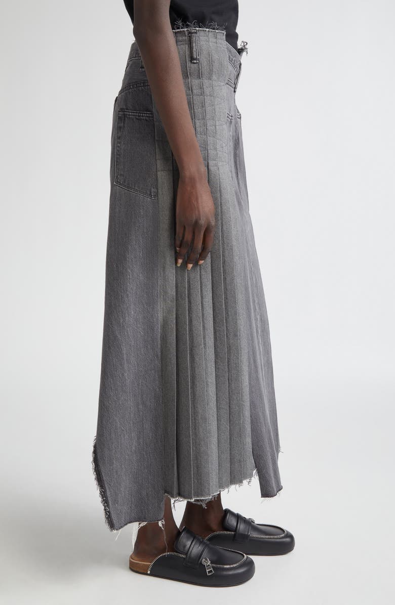 KURO Remake Denim Mark VI Maxi Skirt, Alternate, color, Black Assort