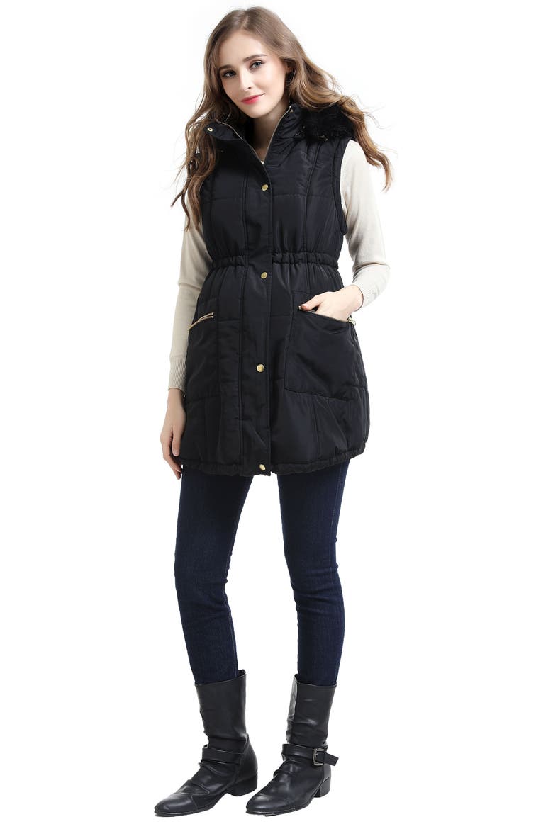 Mina 2-in-1 Hooded Maternity Coat, Alternate, color, BLACK