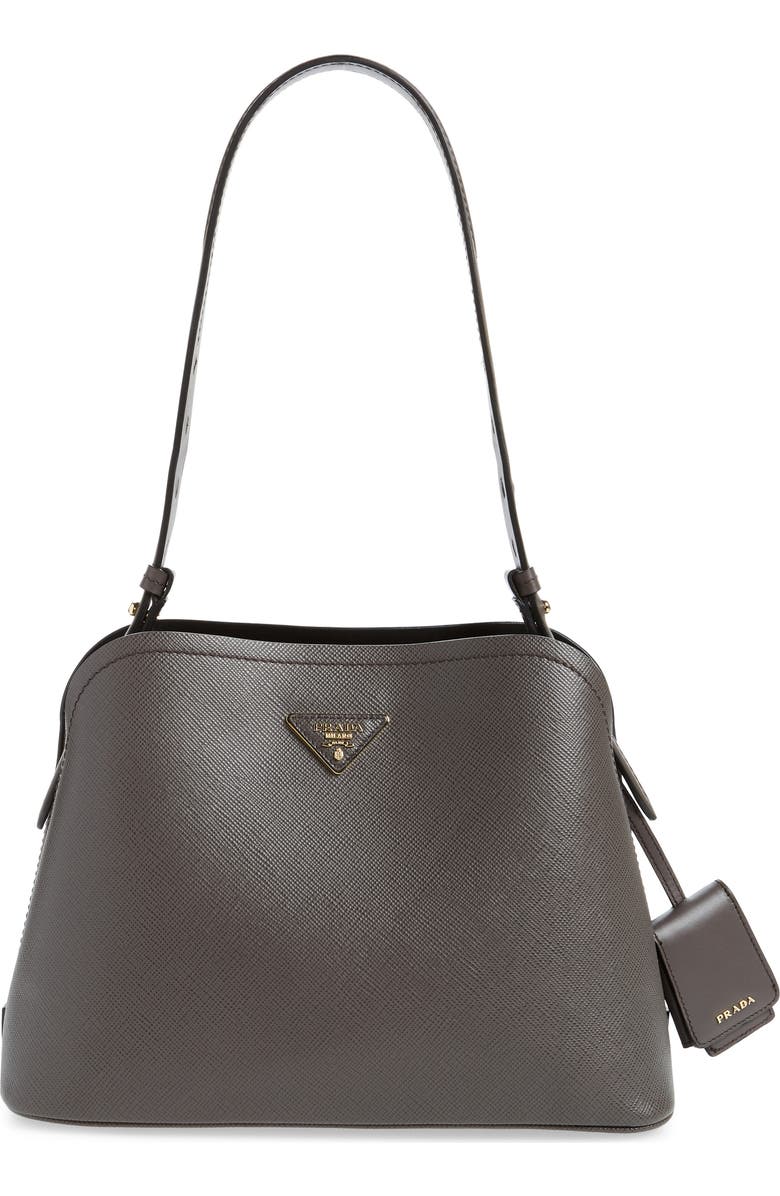 Prada Small Promenade Saffiano Calfskin Shoulder Bag, Main, color,