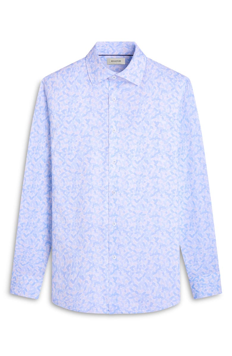 Bugatchi James OoohCotton<sup>®</sup> Abstract Button-Up Shirt, Alternate, color, Air Blue