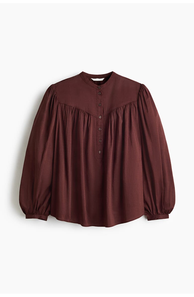 H&M Oversized blouse, Alternate, color, Dark Rust Brown