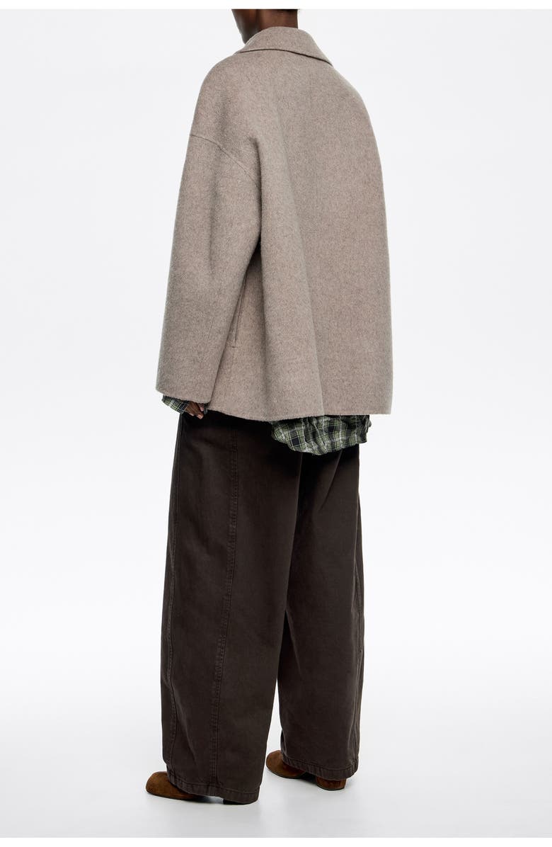 Bimba y Lola Short Double-Face Jacket, Alternate, color, Taupe