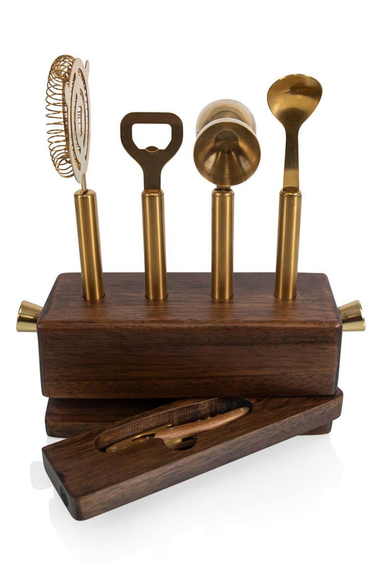 Picnic Time Sidecar 5-Piece Bar Tool Set, Alternate, color,