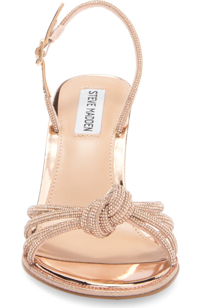 Steve Madden Langly Knotted Slingback Sandal, Alternate, color, Rose Gold