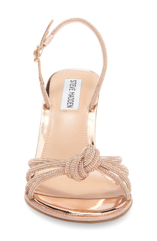 Steve Madden Langley Knotted Slingback Sandal In Rose Gold