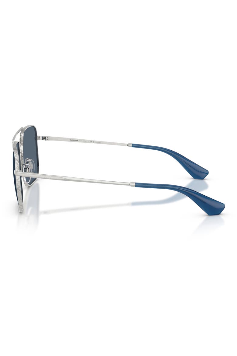 BE3179 57mm Polarized Pilot Sunglasses, Alternate, color, SILVER / BLUE POLAR