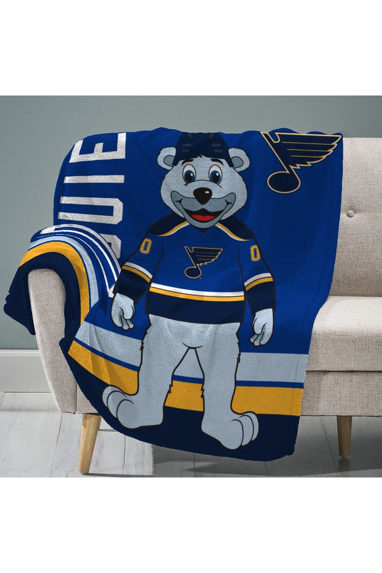 St. Louis Blues Louie Mascot 60" x 80" Raschel Throw Blanket, Main, color, None