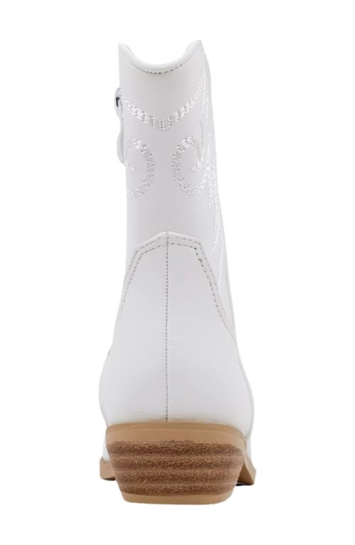 Shushop Kids' Zahara Western Boot In White