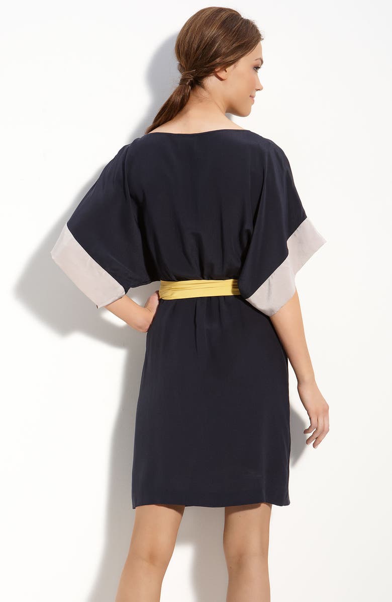 Suzi Chin for Maggy Boutique Colorblock Crêpe de Chine Dress, Alternate, color,