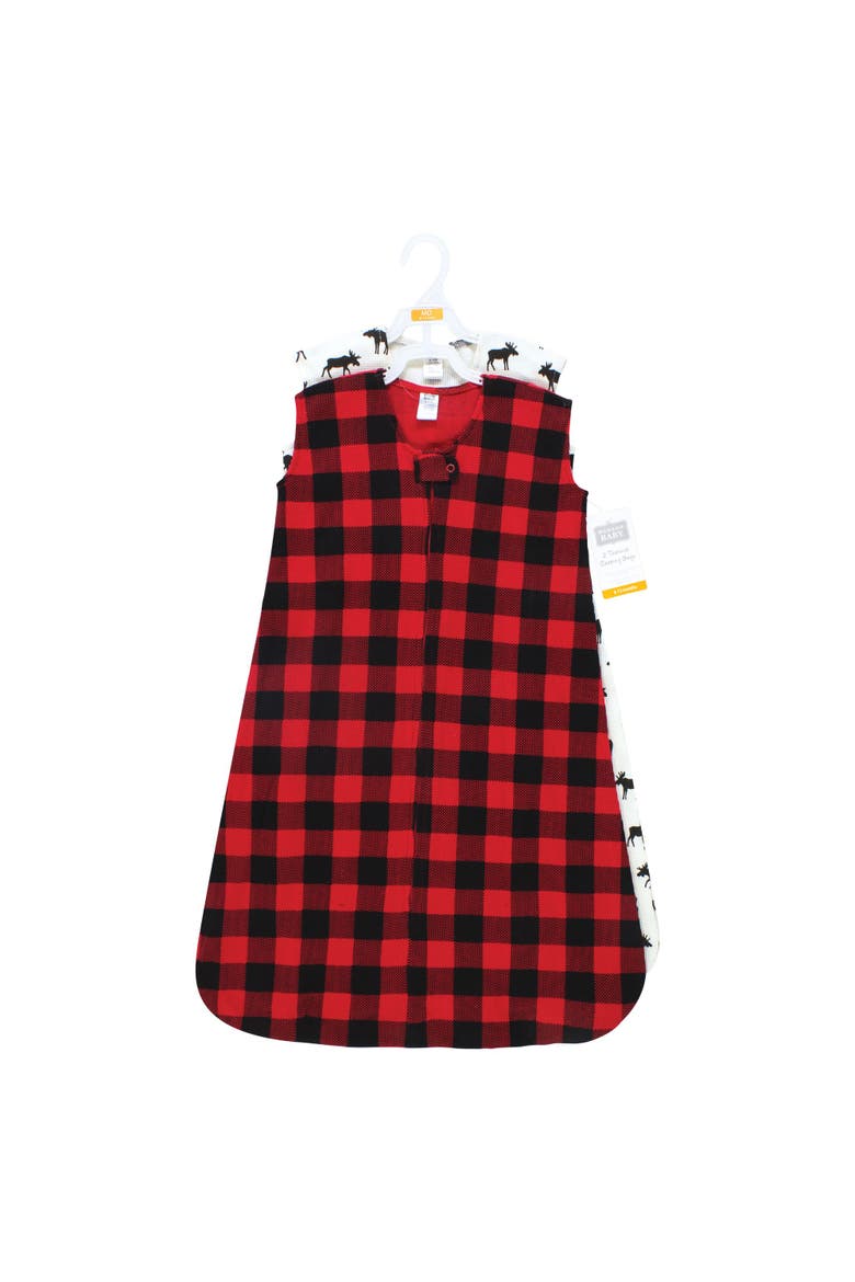Sleeveless Thermal Sleeping Bag 2pk, Alternate, color, Buffalo Plaid Moose