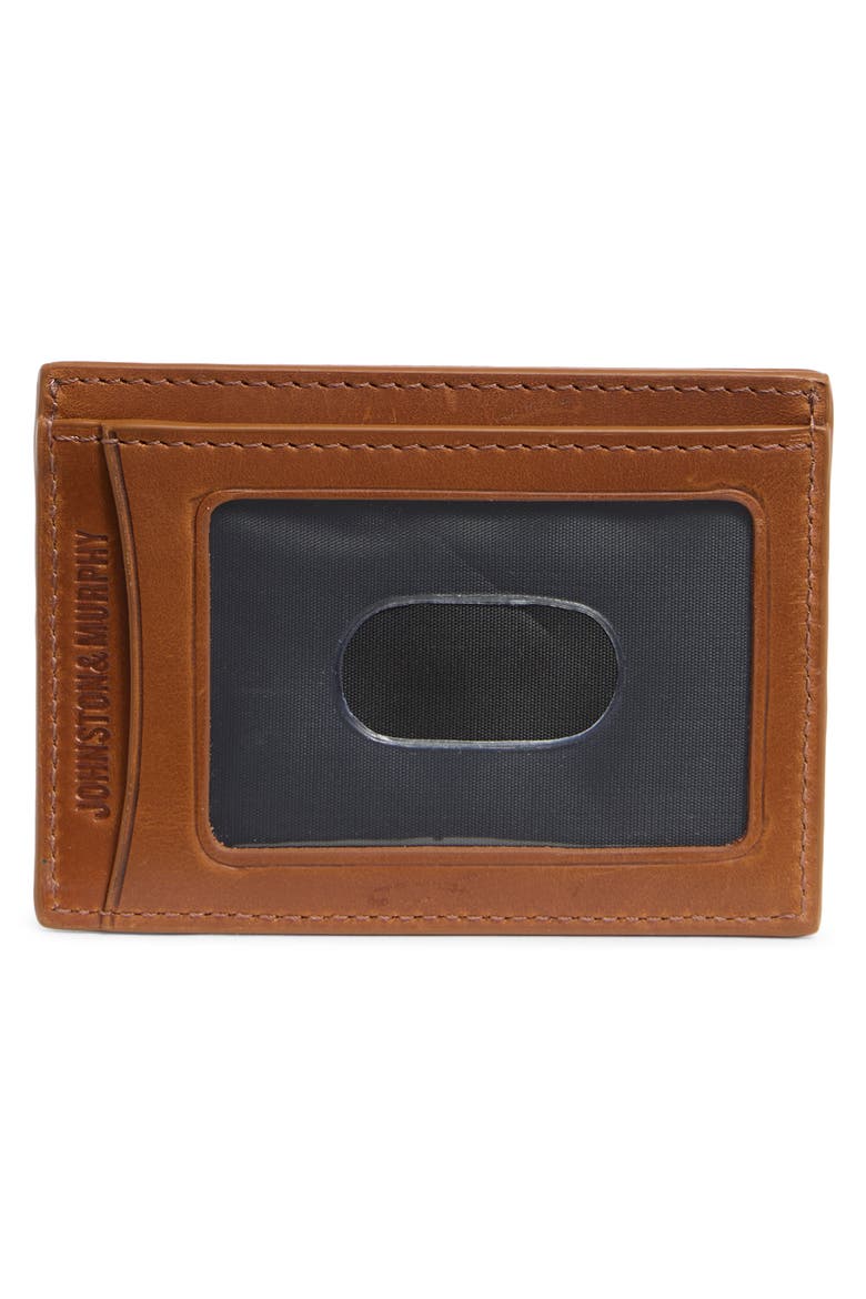 Hunter Weekend Leather Card Case, Alternate, color, TAN