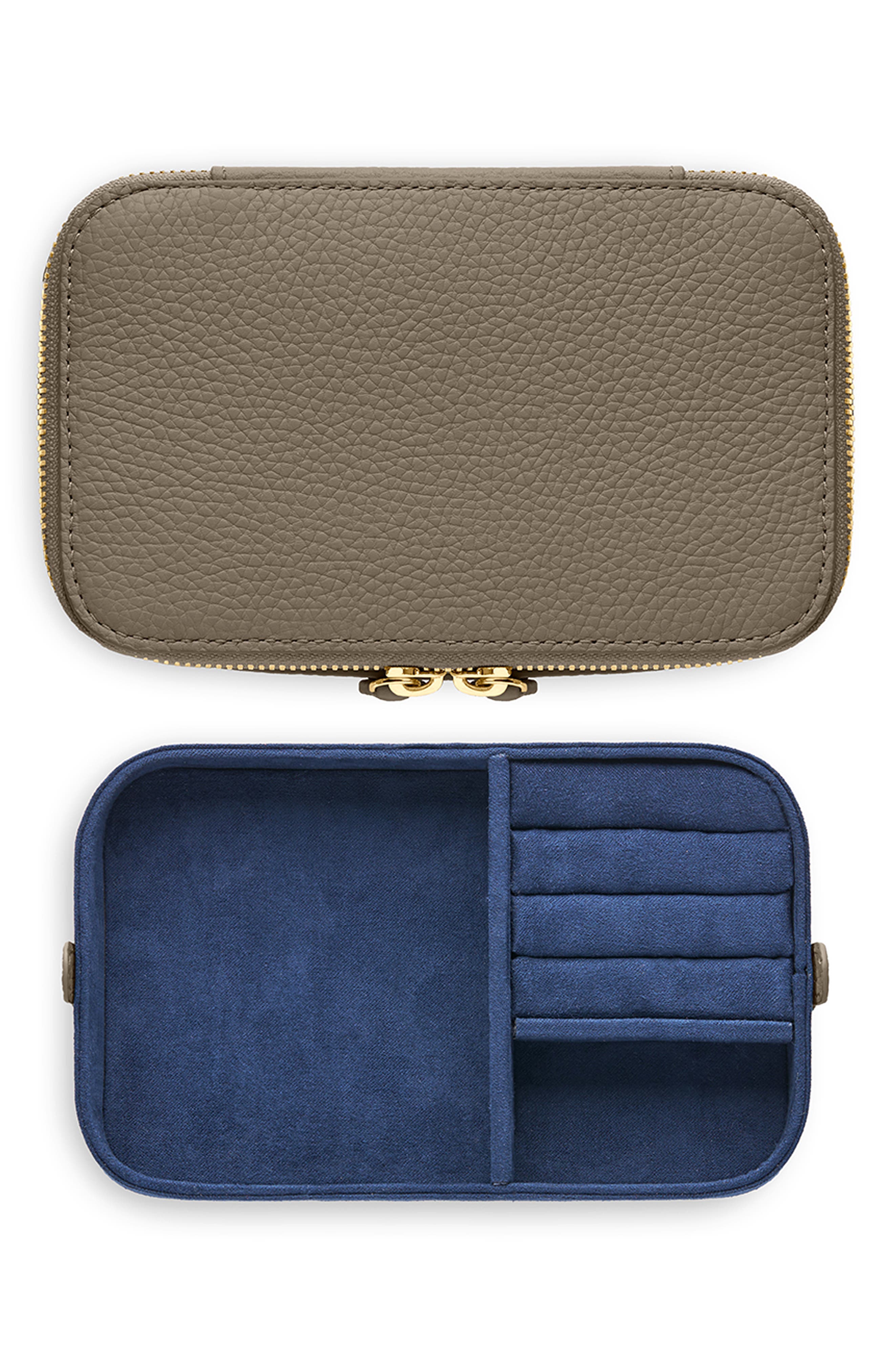 MAISON de SABRÉ Leather Jewellery Case, Alternate, color, Cashmere Clay