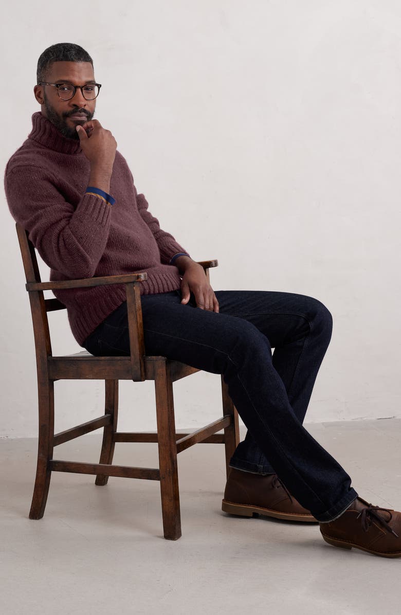 Seasalt Cornwall Foresting Turtleneck Wool Blend Sweater, Alternate, color, Merlot