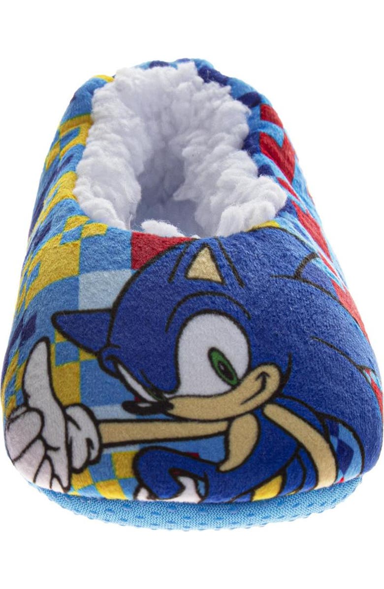 SEGA Sonic The Hedgehog Slippers, Alternate, color, Blue