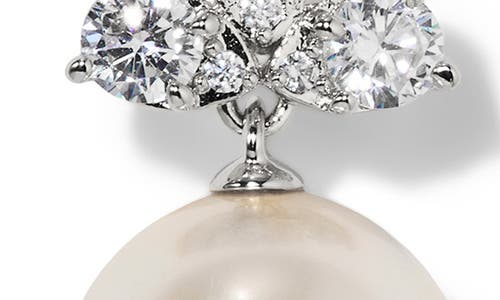 Nadri Faux Pearl & Cubic Zirconia Drop Earrings In Neutral