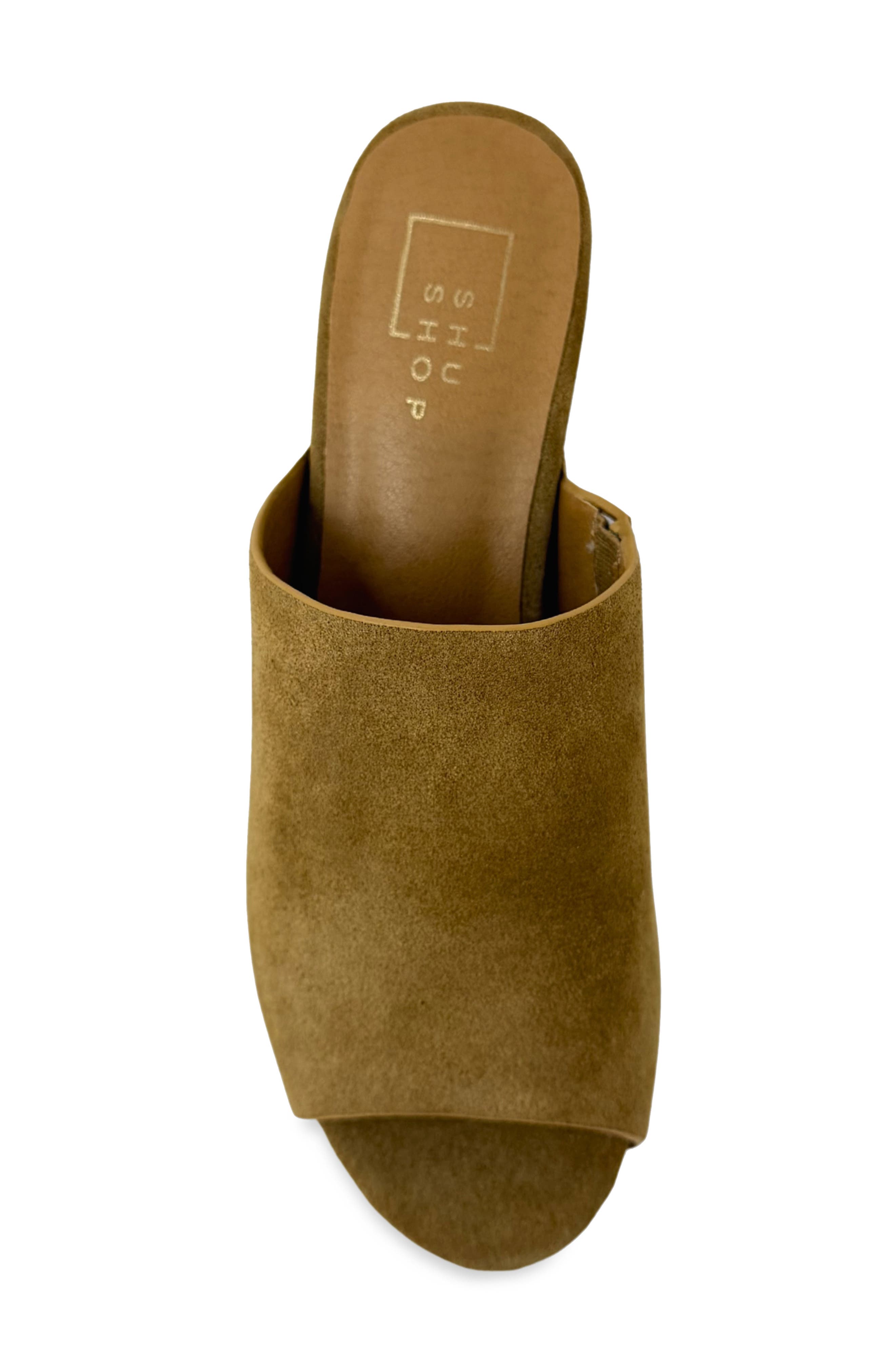 Hayden Faux Leather Platform Mule, Alternate, color, CAMEL SUEDE