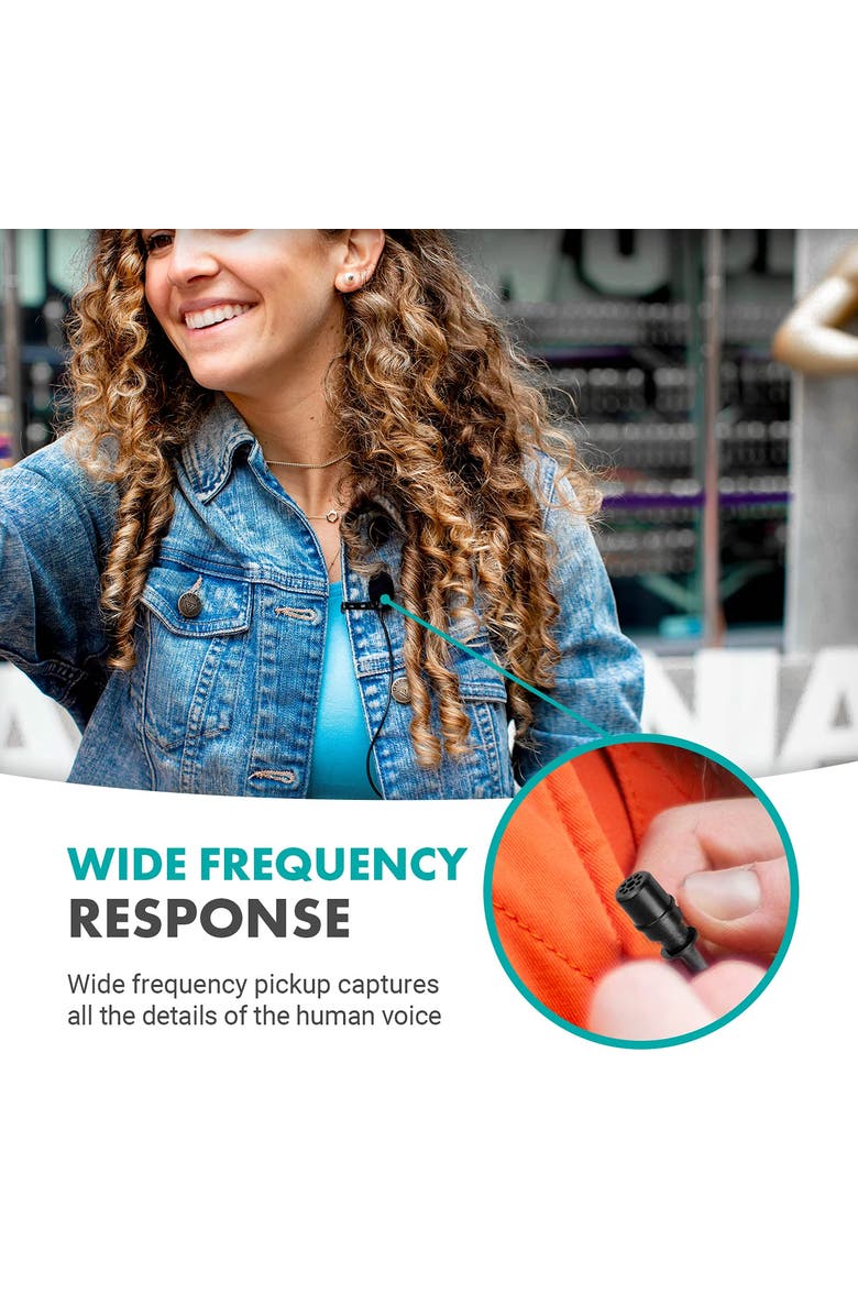 MOVO LV4-O2 Omnidirectional Lavalier Mic Set - XLR Phantom Powered, Alternate, color, Black