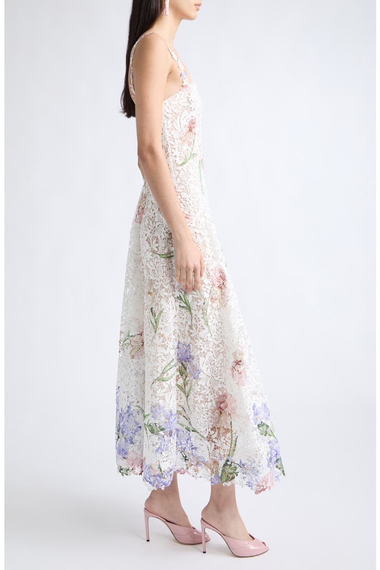Iris Dégradé Lace Maxi Dress, Alternate, color, WHITE MULTI