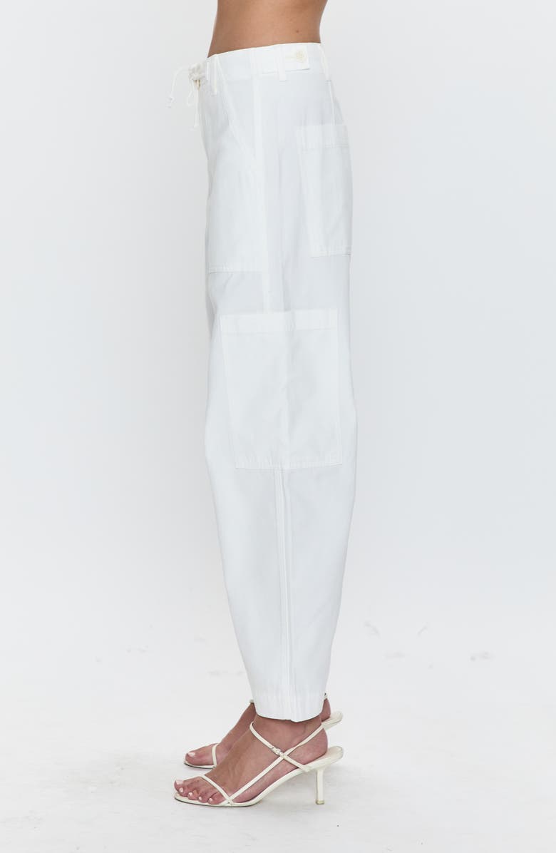 Pistola Sabrina High Waist Barrel Twill Utility Pants, Alternate, color, White