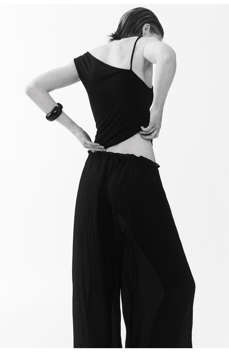 H&M Balloon Drawstring Trousers, Alternate, color, Black