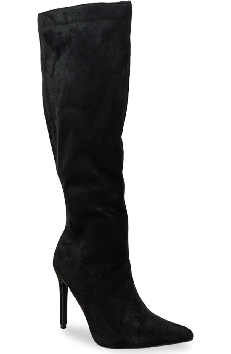 CHASE AND CHLOE Knee High Boot, Main, color, Black