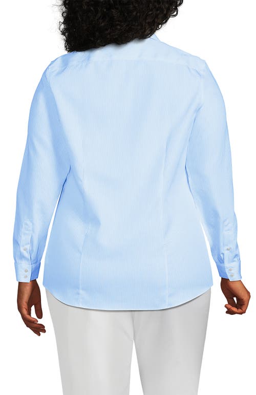 LANDS' END LANDS' END PLUS SIZE NO IRON BUTTON FRONT SHIRT